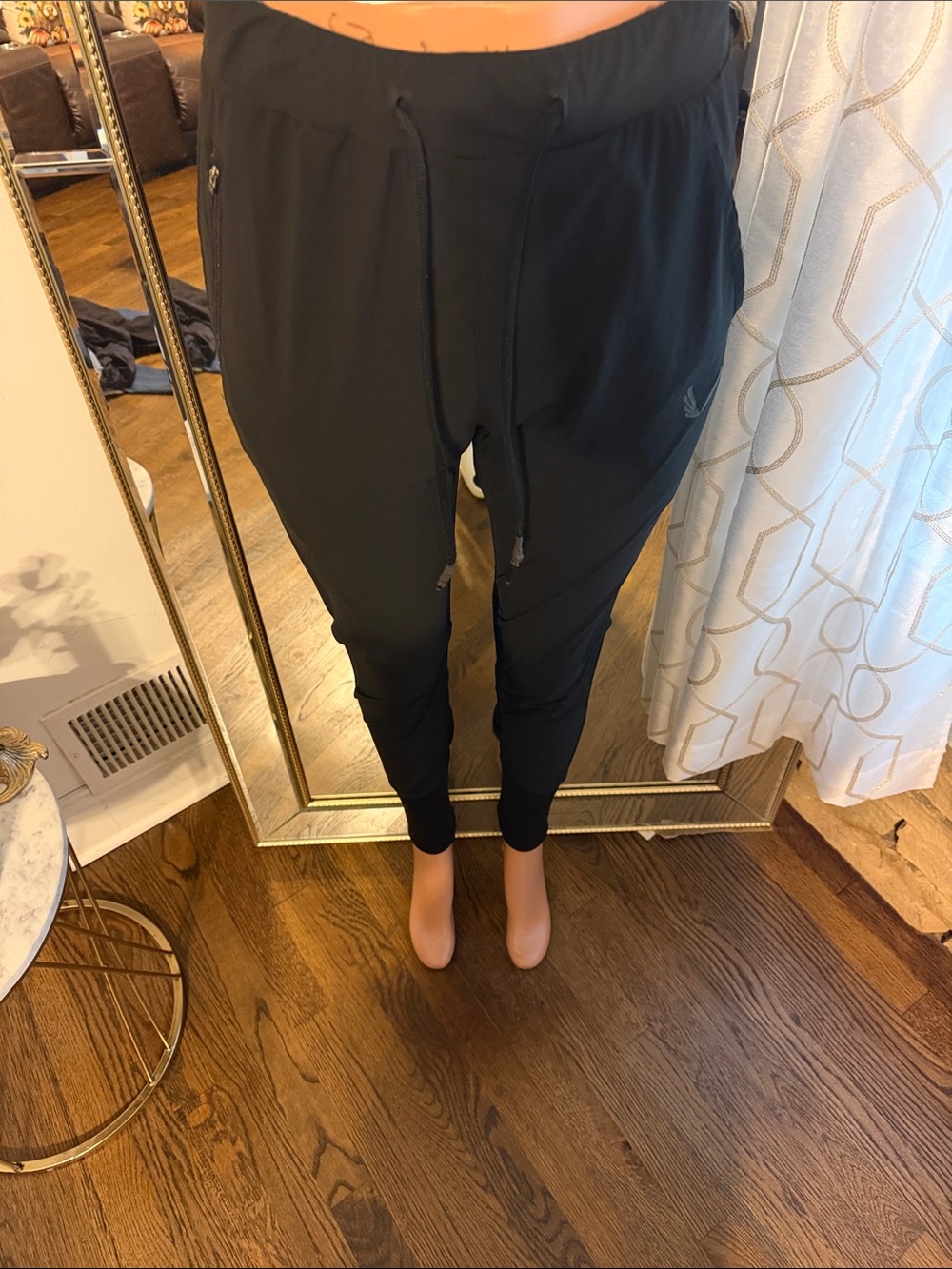 ASRV Black Slim Jogger Track Pants